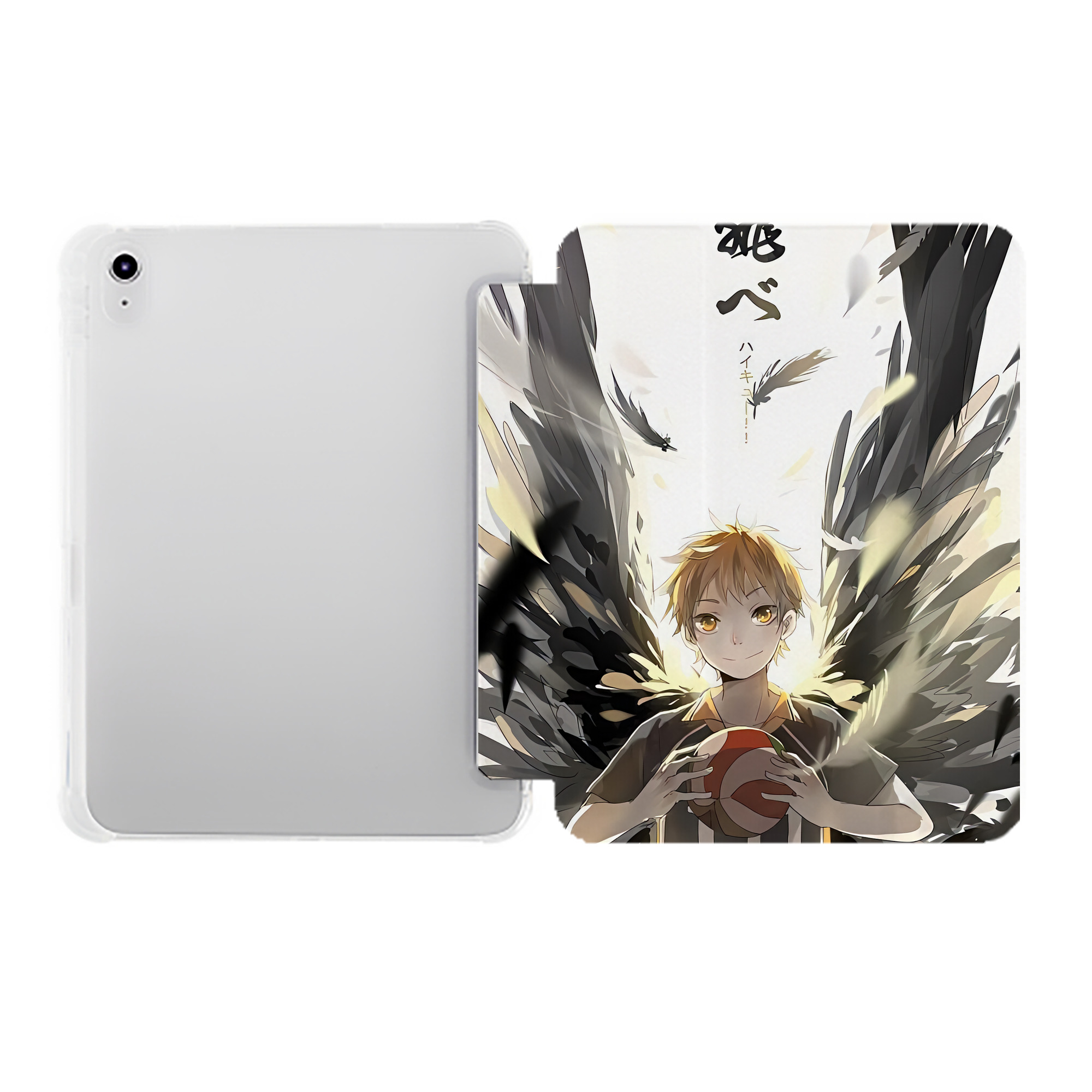 （画像用） ハイキュー!! Haikyu!! IPad ケース ペン収納付き 三つ折りスタンド PUレザー×シリコン 対応機種9.5/10.5/10.9インチ